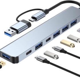 USB C Hub 3.0, CRTEPST 7 in 2 Multiport Hub Adapter